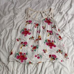 Skies Are Blue Floral Blouse - White and Pink